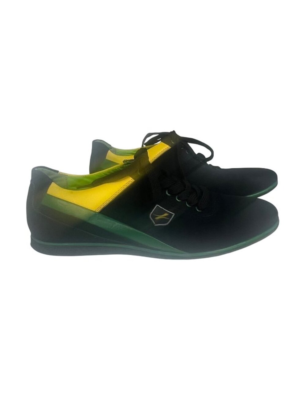 Matstar Casual Sneakers Lace-Up Mens Size 41 Rubber Sole Black Green Size 41